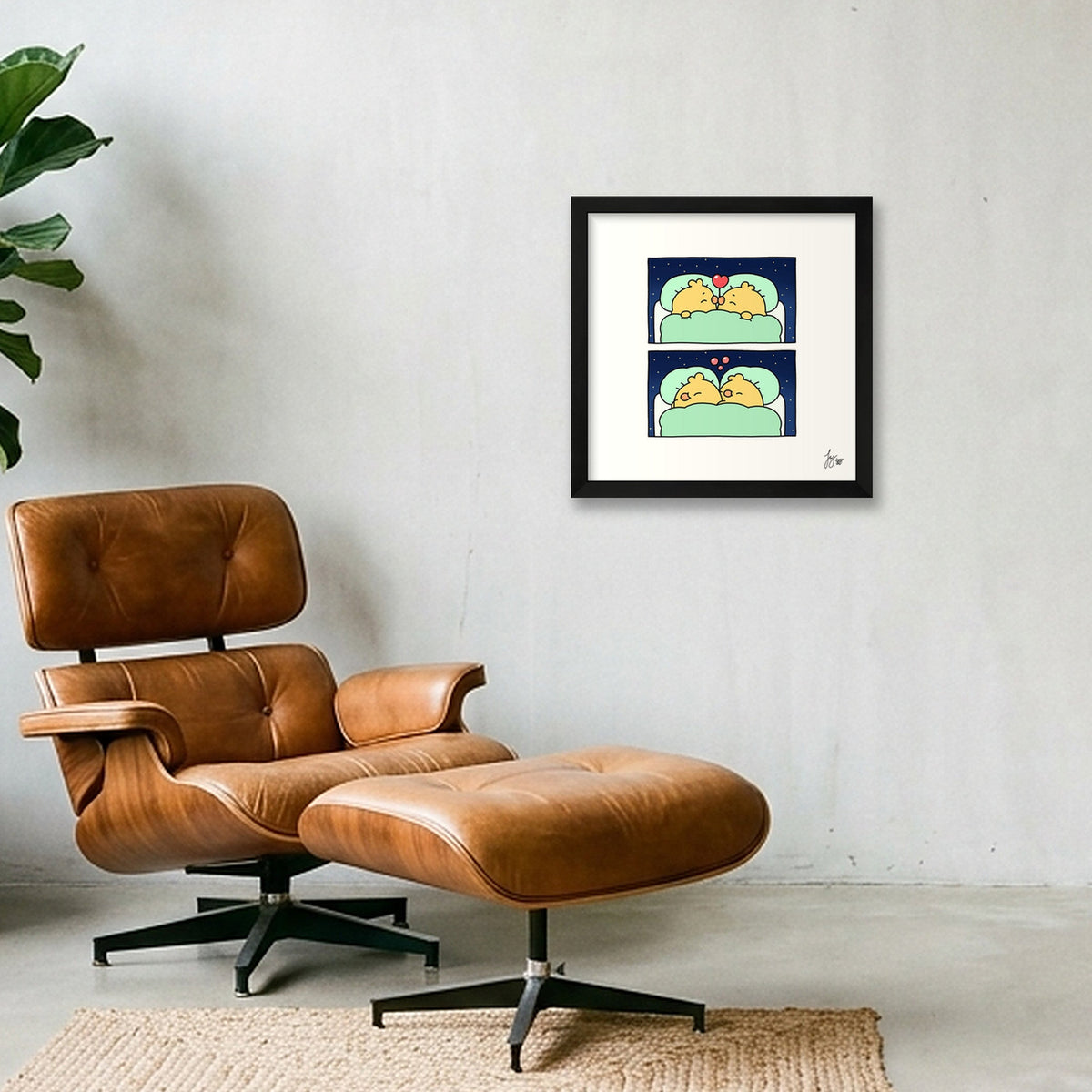 Sweet Dreams — 30×30cm, 12×12" Black Frame