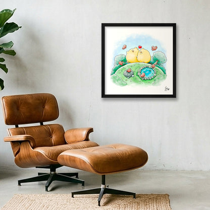 A Little Wander — 40×40cm, 16×16" Black Frame