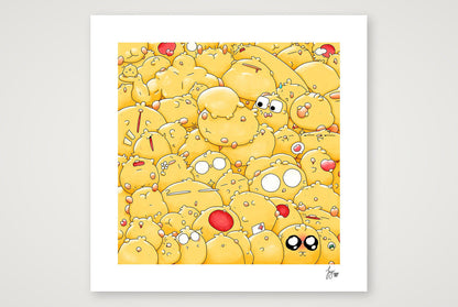 A Reasonable Number of Birbs — 40×40cm, 16×16" Print only