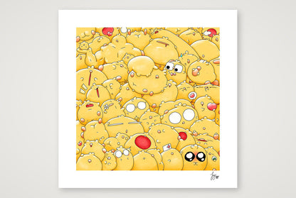 A Reasonable Number of Birbs — 50×50cm, 20×20" Print only