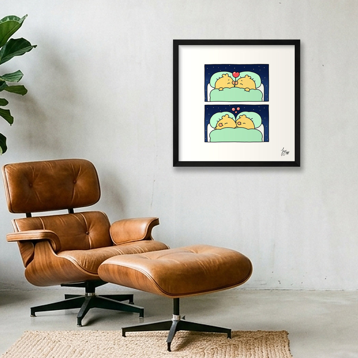 Sweet Dreams — 40×40cm, 16×16" Black Frame