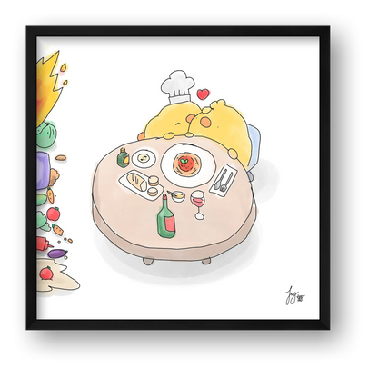 Kiss The Cook — framed