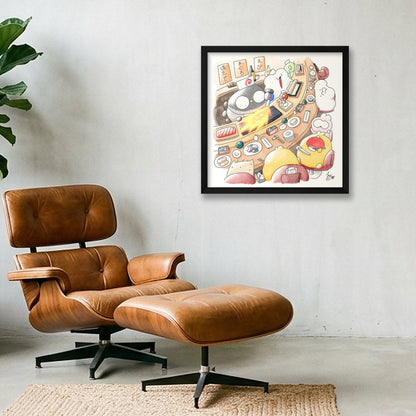 Nigiri no Pokube — 40×40cm, 16×16" Black Frame