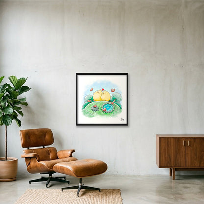 A Little Wander — 50×50cm, 20×20" Black Frame