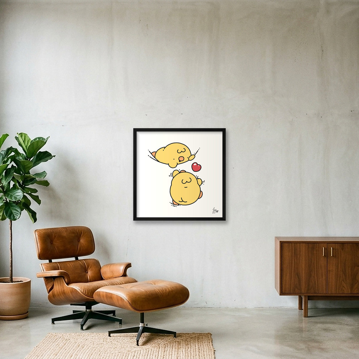 Helping Hand — 50×50cm, 20×20" Black Frame
