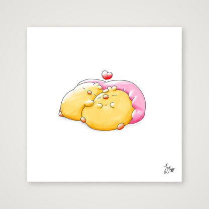 After Breakfast Nap — 50×50cm, 20×20" Print only